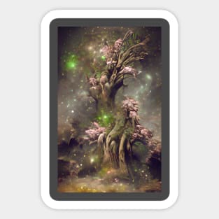 Pink Tree in the Galaxy Sticker